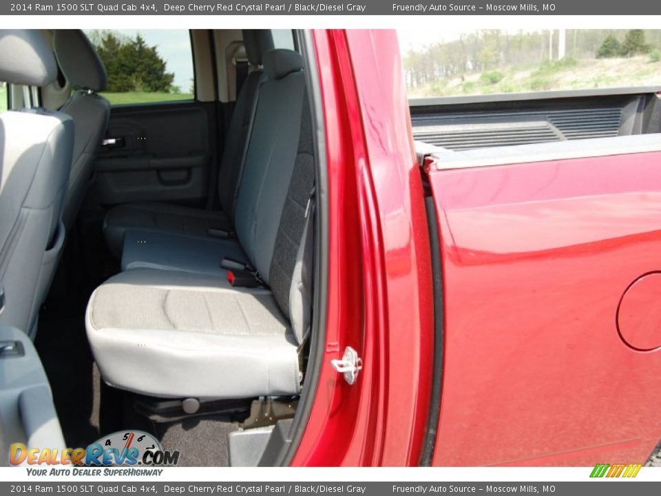 2014 Ram 1500 SLT Quad Cab 4x4 Deep Cherry Red Crystal Pearl / Black/Diesel Gray Photo #18