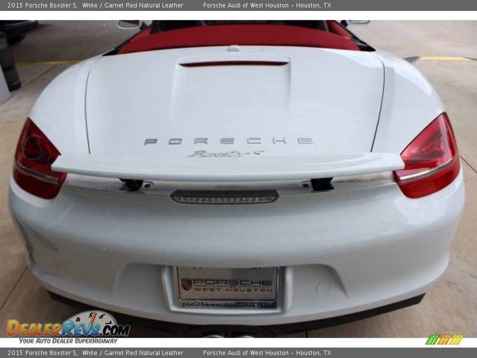 2015 Porsche Boxster S White / Garnet Red Natural Leather Photo #7