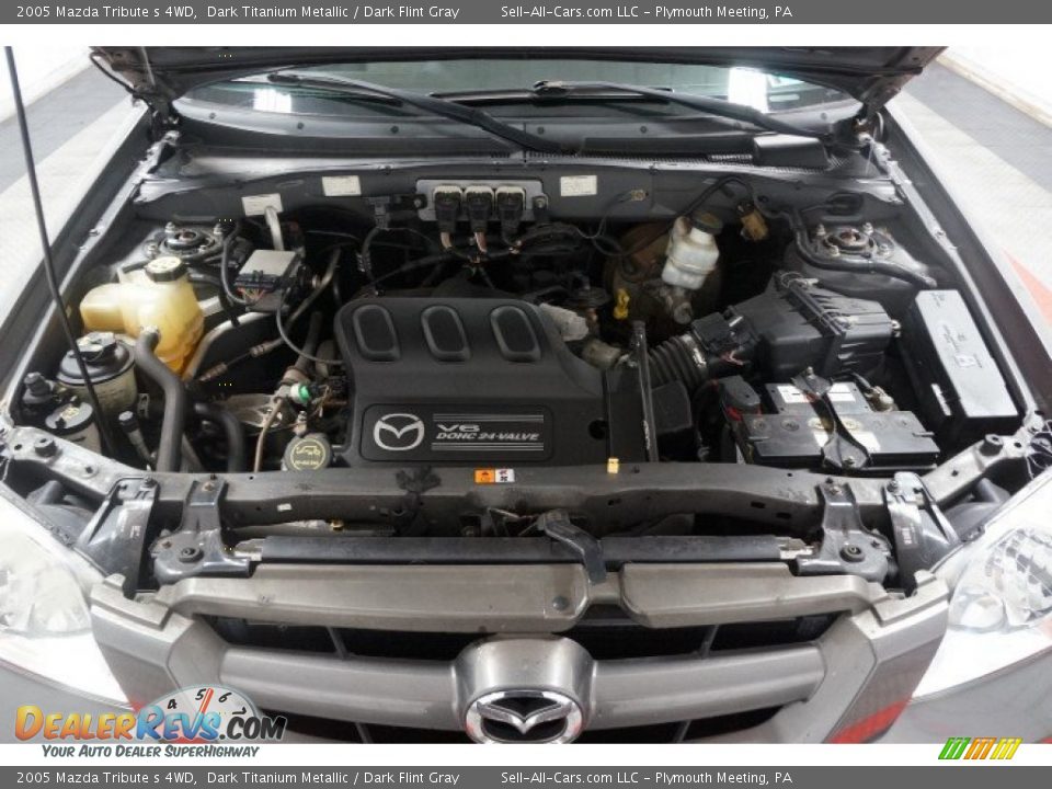 2005 Mazda Tribute s 4WD Dark Titanium Metallic / Dark Flint Gray Photo #33