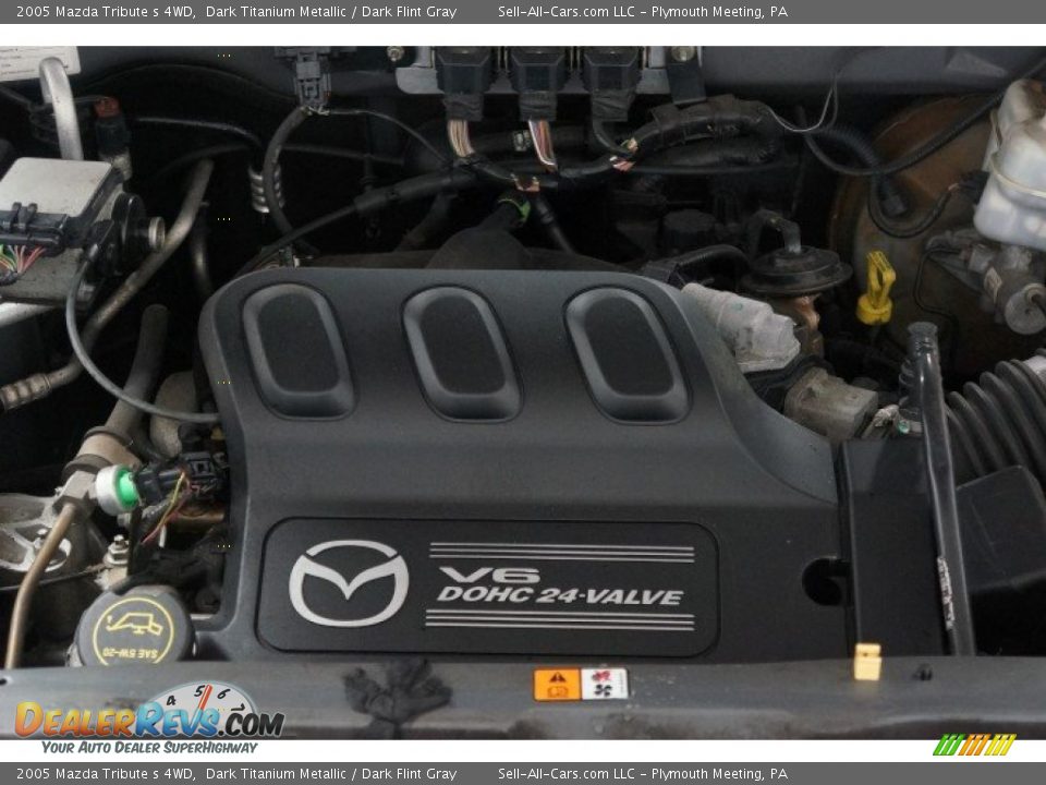 2005 Mazda Tribute s 4WD Dark Titanium Metallic / Dark Flint Gray Photo #34