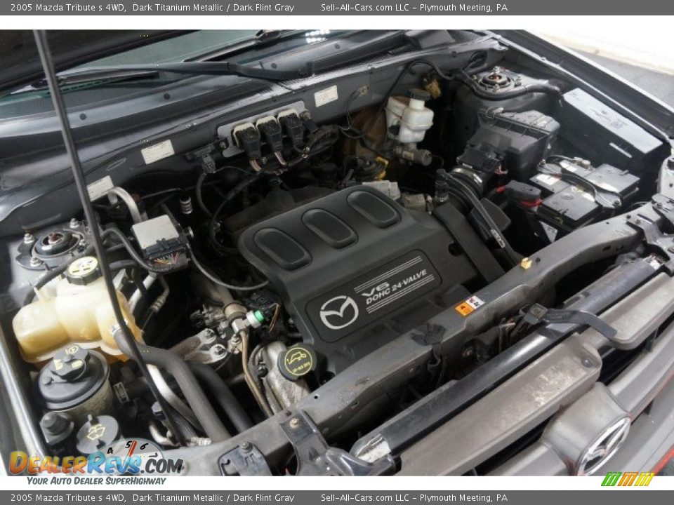 2005 Mazda Tribute s 4WD Dark Titanium Metallic / Dark Flint Gray Photo #35