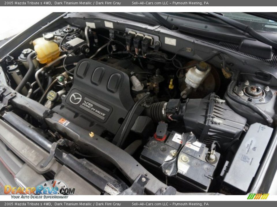2005 Mazda Tribute s 4WD Dark Titanium Metallic / Dark Flint Gray Photo #36