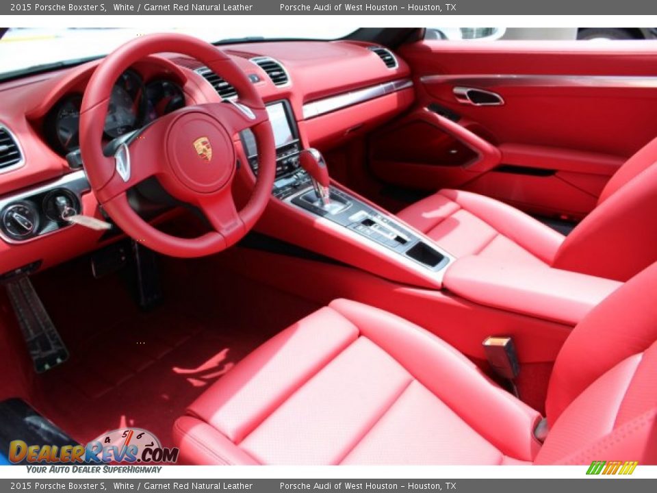 2015 Porsche Boxster S White / Garnet Red Natural Leather Photo #17