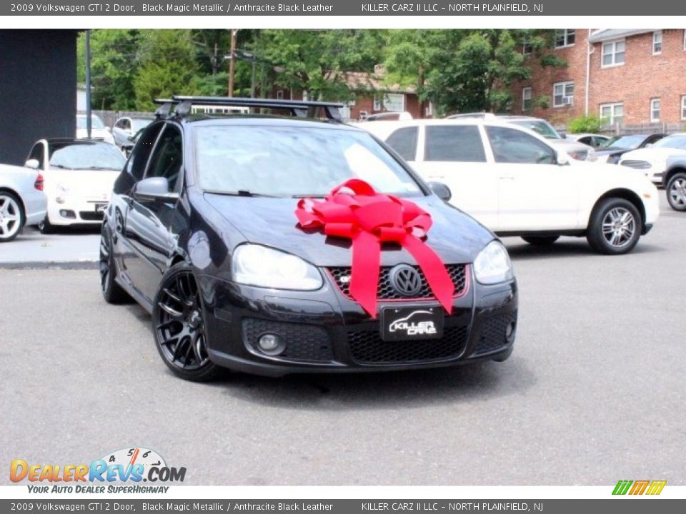 2009 Volkswagen GTI 2 Door Black Magic Metallic / Anthracite Black Leather Photo #1