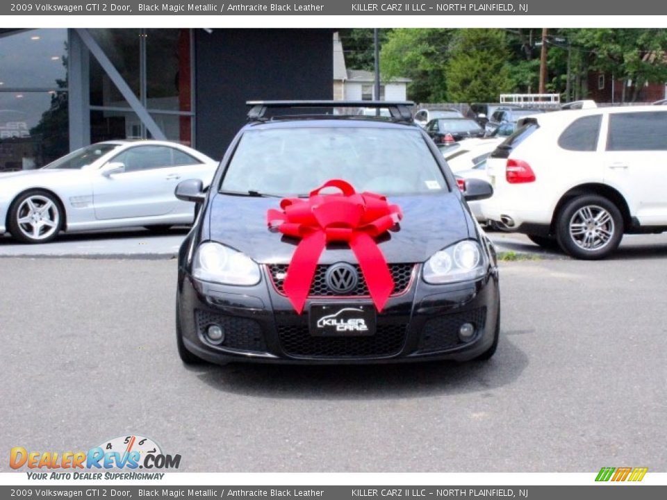 2009 Volkswagen GTI 2 Door Black Magic Metallic / Anthracite Black Leather Photo #2
