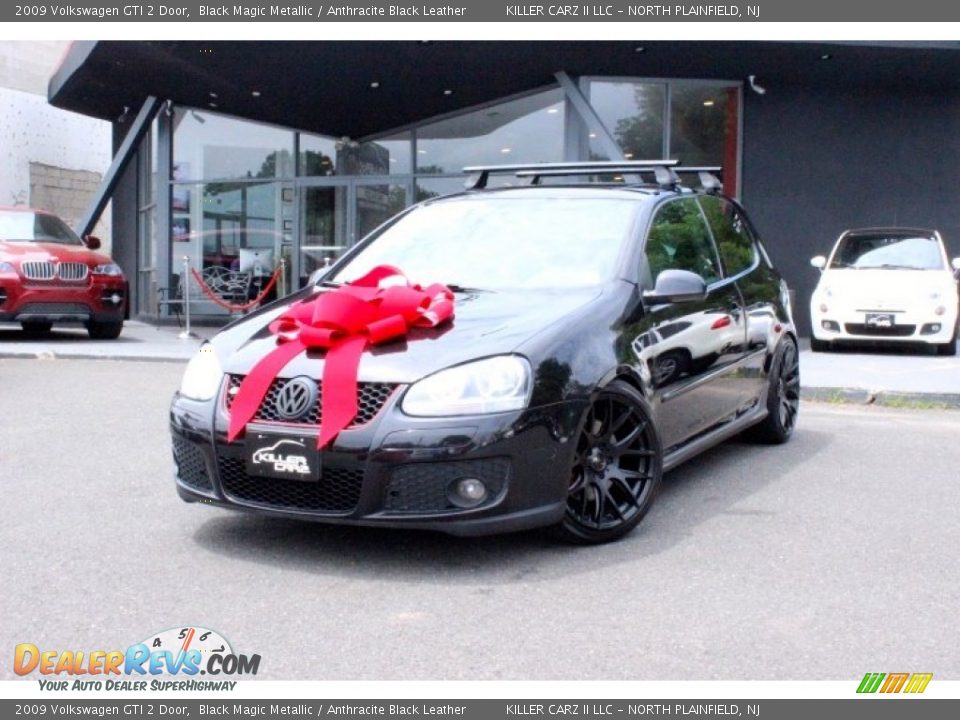 2009 Volkswagen GTI 2 Door Black Magic Metallic / Anthracite Black Leather Photo #3