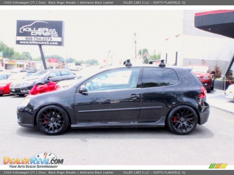 2009 Volkswagen GTI 2 Door Black Magic Metallic / Anthracite Black Leather Photo #4