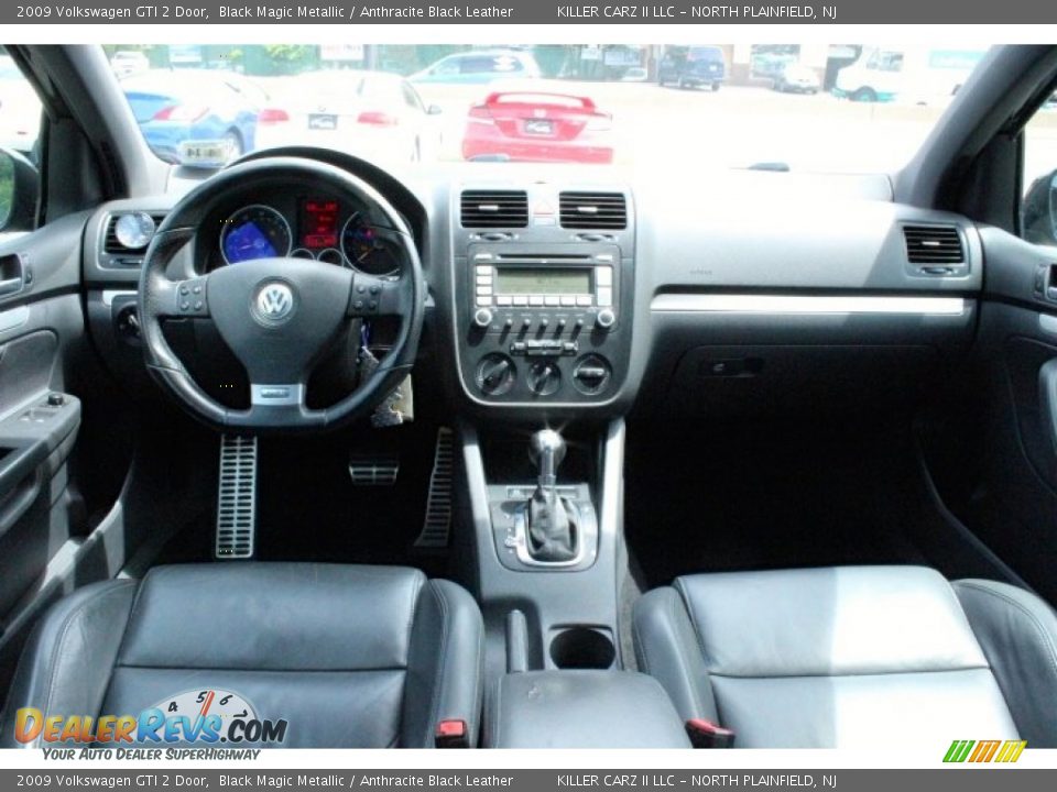 2009 Volkswagen GTI 2 Door Black Magic Metallic / Anthracite Black Leather Photo #7