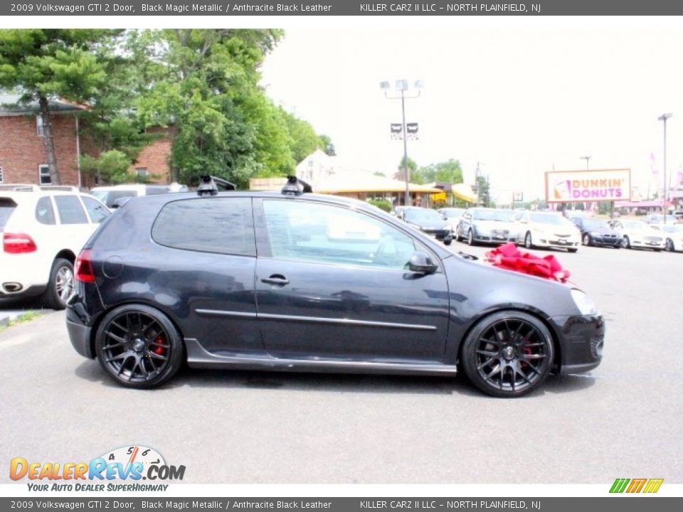 2009 Volkswagen GTI 2 Door Black Magic Metallic / Anthracite Black Leather Photo #9