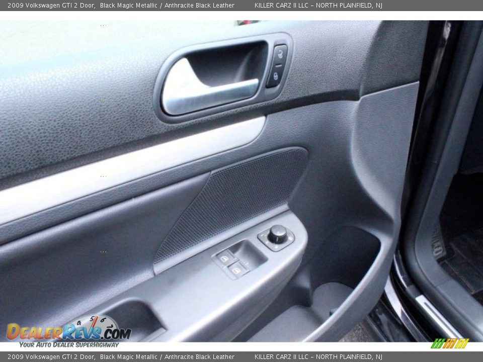 2009 Volkswagen GTI 2 Door Black Magic Metallic / Anthracite Black Leather Photo #12