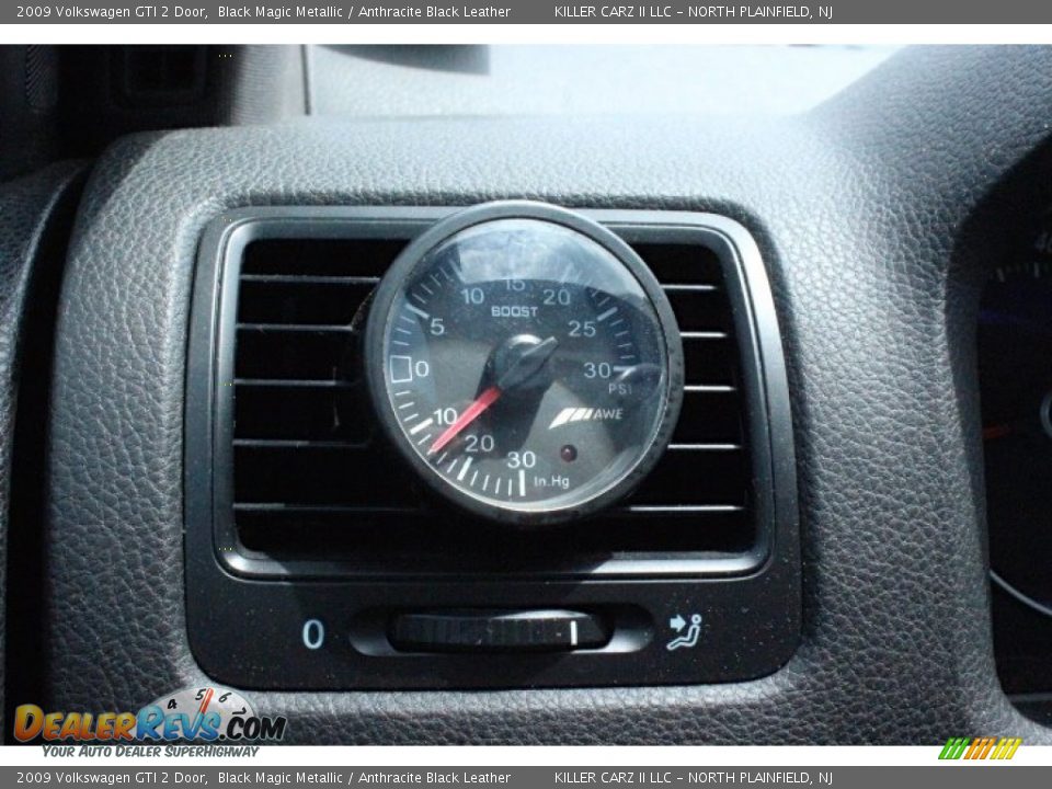 2009 Volkswagen GTI 2 Door Black Magic Metallic / Anthracite Black Leather Photo #17