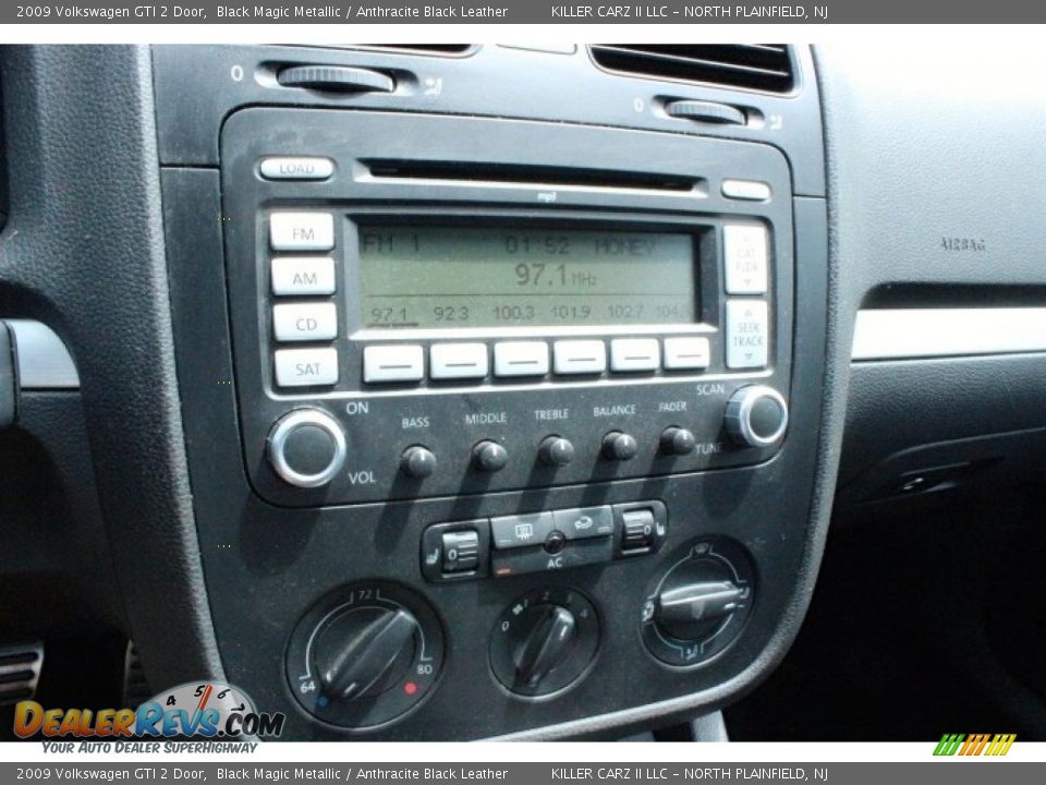 2009 Volkswagen GTI 2 Door Black Magic Metallic / Anthracite Black Leather Photo #19