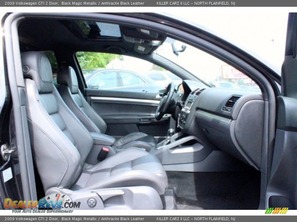 2009 Volkswagen GTI 2 Door Black Magic Metallic / Anthracite Black Leather Photo #25