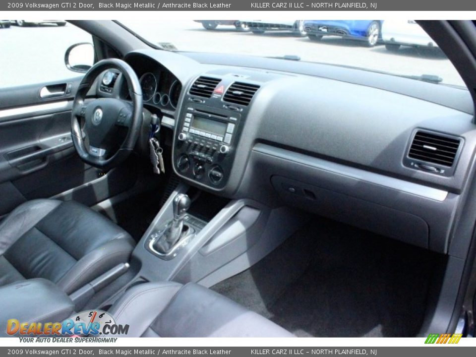2009 Volkswagen GTI 2 Door Black Magic Metallic / Anthracite Black Leather Photo #26