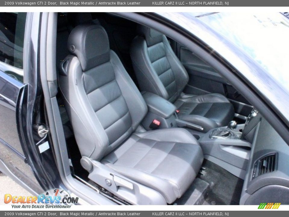 2009 Volkswagen GTI 2 Door Black Magic Metallic / Anthracite Black Leather Photo #27