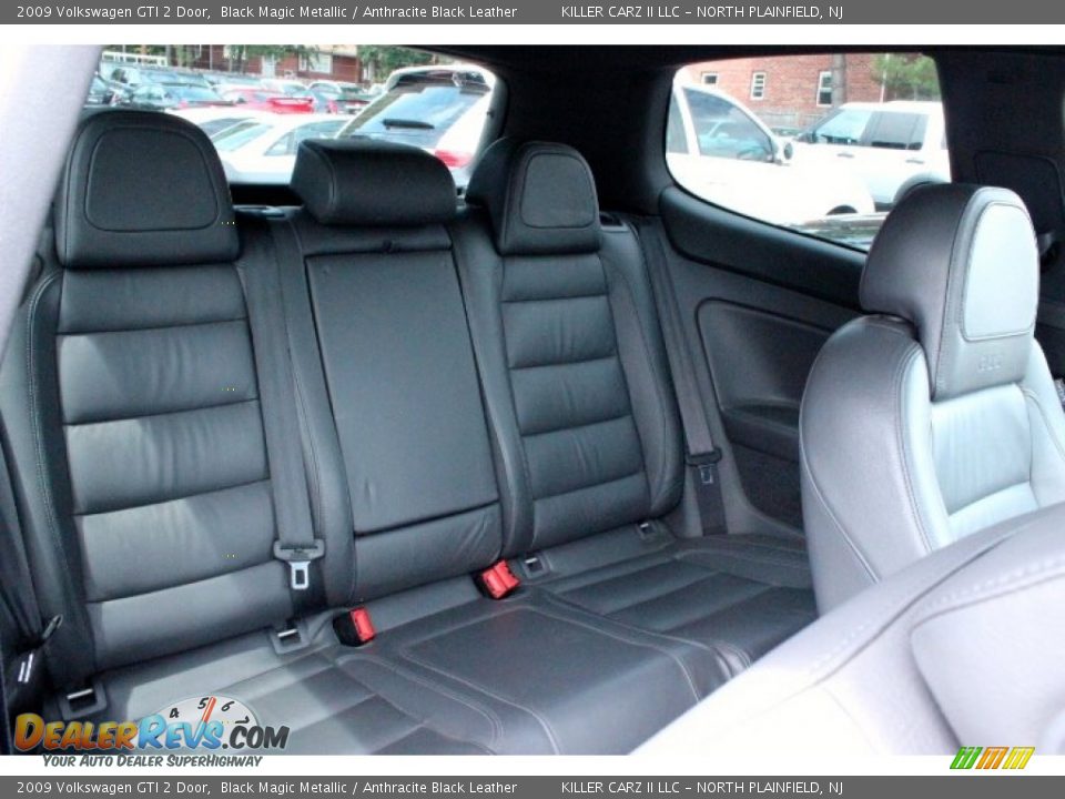 2009 Volkswagen GTI 2 Door Black Magic Metallic / Anthracite Black Leather Photo #29