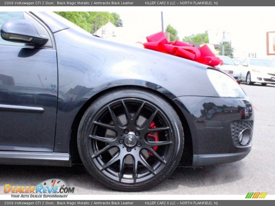 2009 Volkswagen GTI 2 Door Black Magic Metallic / Anthracite Black Leather Photo #35