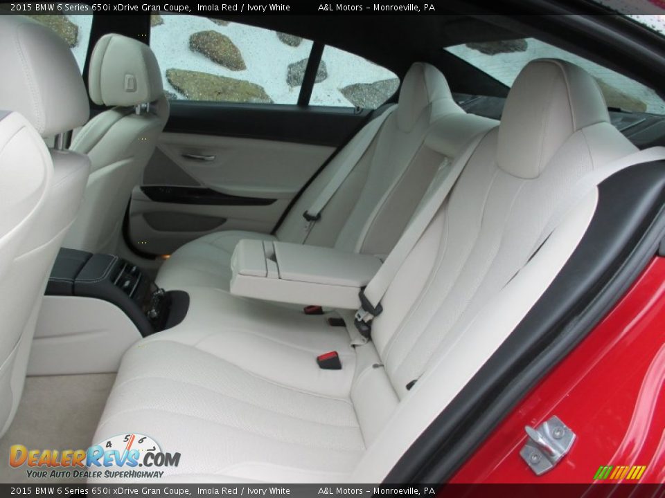 Rear Seat of 2015 BMW 6 Series 650i xDrive Gran Coupe Photo #12