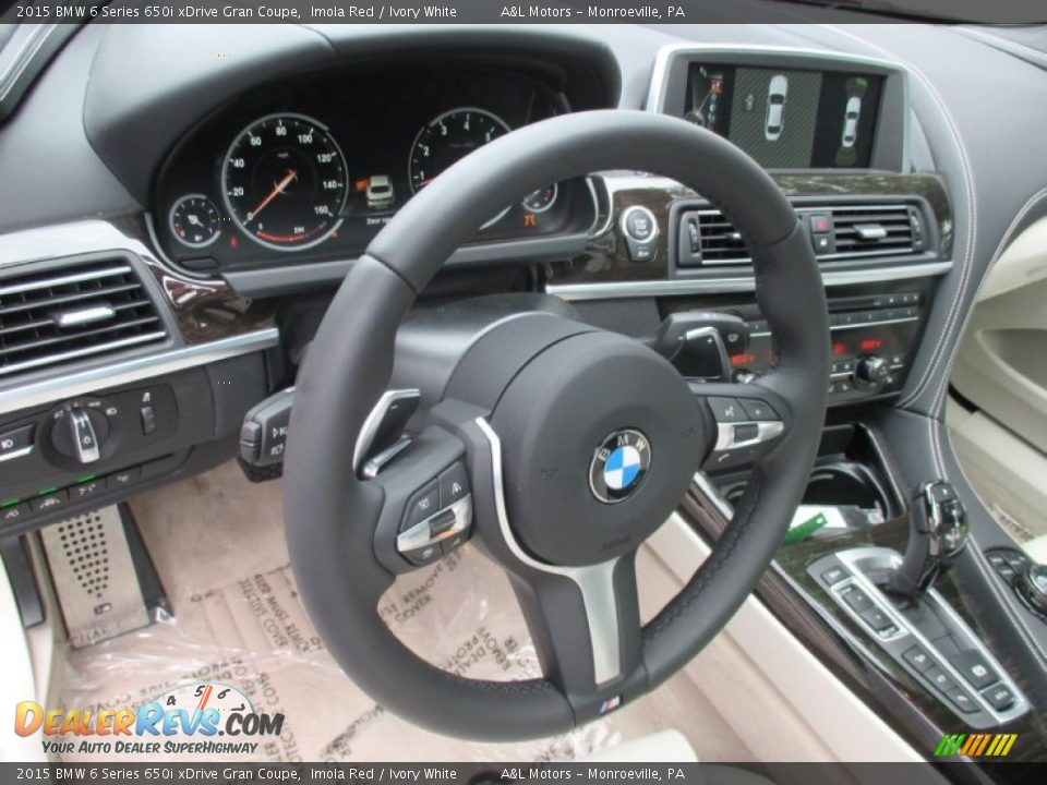 2015 BMW 6 Series 650i xDrive Gran Coupe Steering Wheel Photo #14
