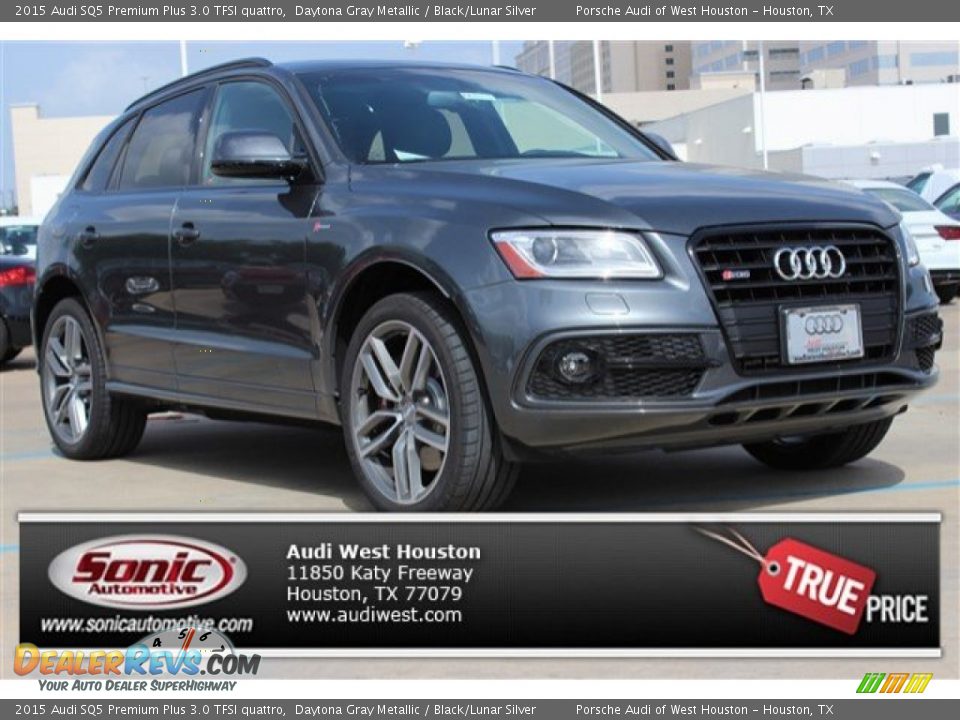 2015 Audi SQ5 Premium Plus 3.0 TFSI quattro Daytona Gray Metallic / Black/Lunar Silver Photo #1