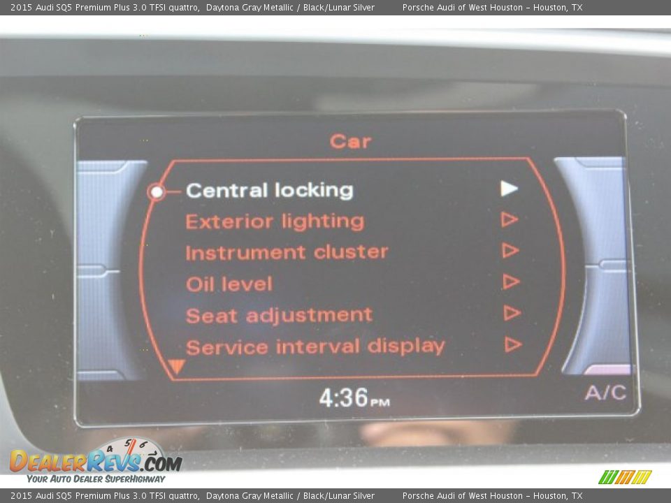 2015 Audi SQ5 Premium Plus 3.0 TFSI quattro Daytona Gray Metallic / Black/Lunar Silver Photo #20