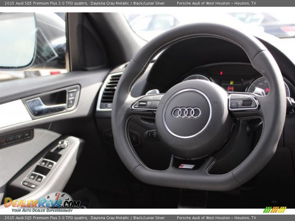2015 Audi SQ5 Premium Plus 3.0 TFSI quattro Daytona Gray Metallic / Black/Lunar Silver Photo #33