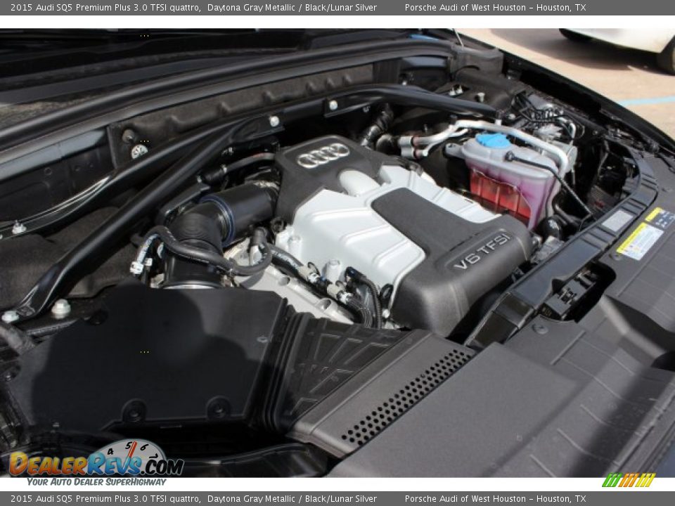 2015 Audi SQ5 Premium Plus 3.0 TFSI quattro Daytona Gray Metallic / Black/Lunar Silver Photo #36