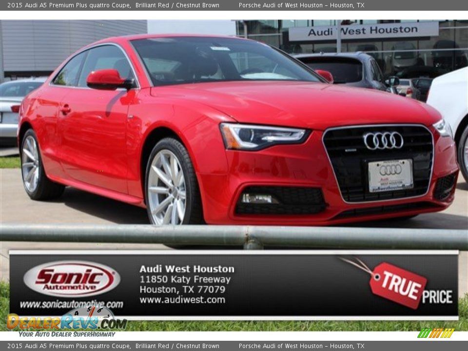 2015 Audi A5 Premium Plus quattro Coupe Brilliant Red / Chestnut Brown Photo #1