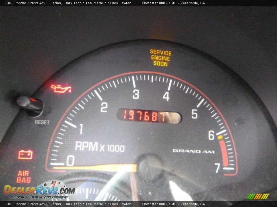 2002 Pontiac Grand Am SE Sedan Dark Tropic Teal Metallic / Dark Pewter Photo #12