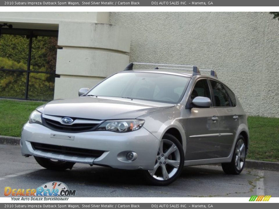 2010 Subaru Impreza Outback Sport Wagon Steel Silver Metallic / Carbon Black Photo #1