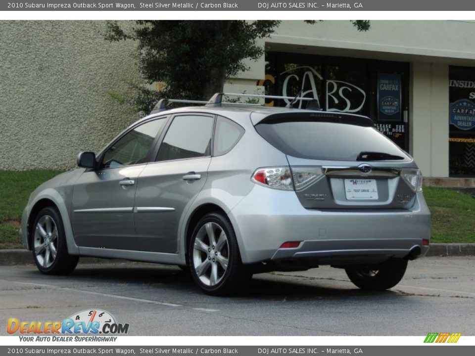 2010 Subaru Impreza Outback Sport Wagon Steel Silver Metallic / Carbon Black Photo #3