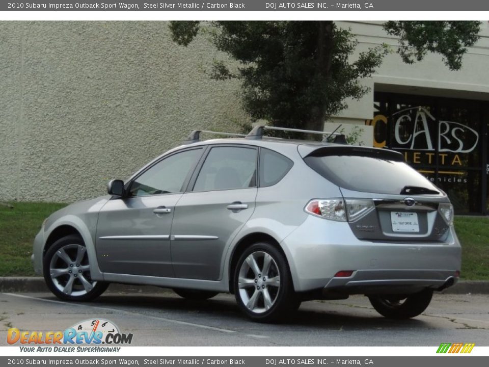 2010 Subaru Impreza Outback Sport Wagon Steel Silver Metallic / Carbon Black Photo #30
