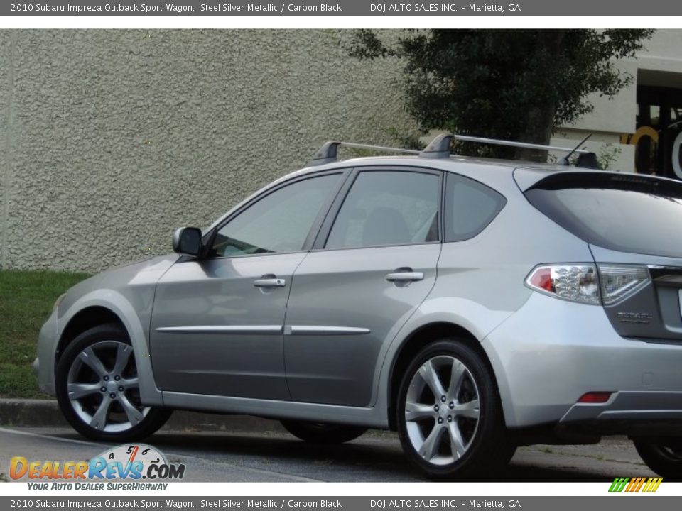 2010 Subaru Impreza Outback Sport Wagon Steel Silver Metallic / Carbon Black Photo #31