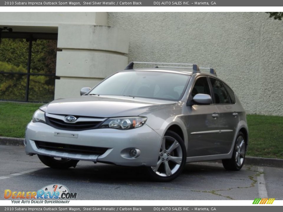 2010 Subaru Impreza Outback Sport Wagon Steel Silver Metallic / Carbon Black Photo #32