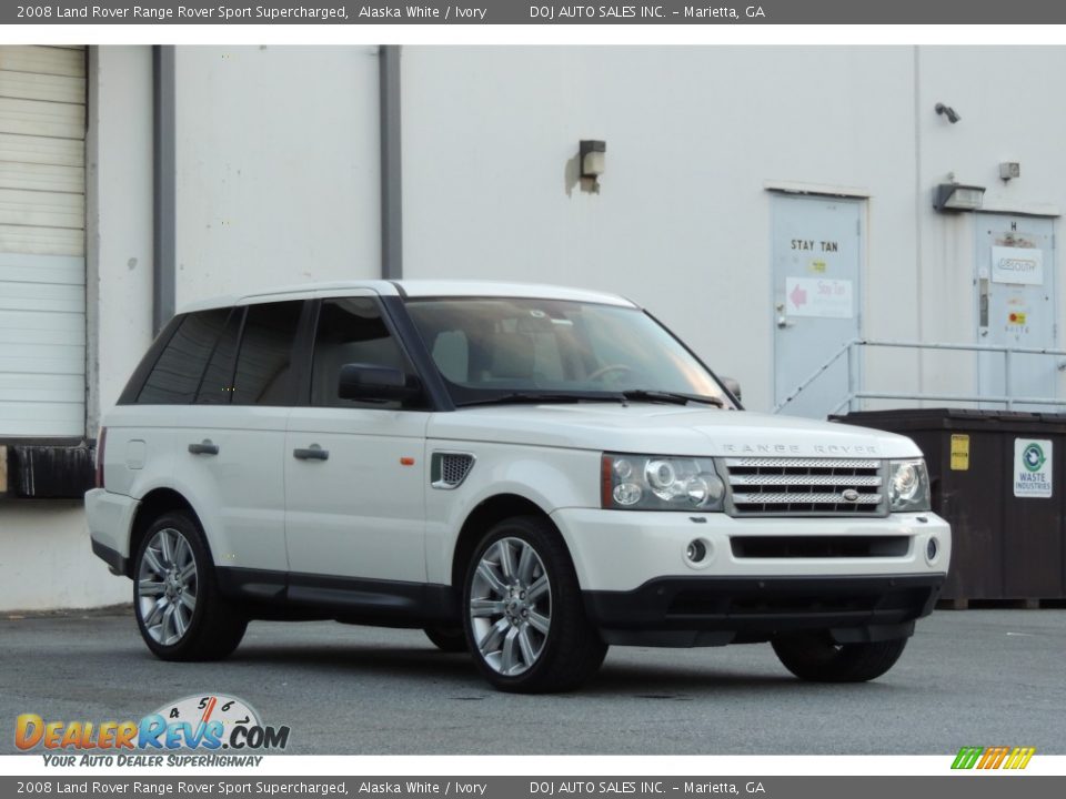 2008 Land Rover Range Rover Sport Supercharged Alaska White / Ivory Photo #3
