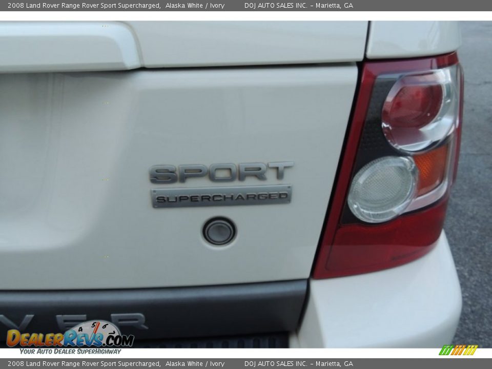 2008 Land Rover Range Rover Sport Supercharged Alaska White / Ivory Photo #25