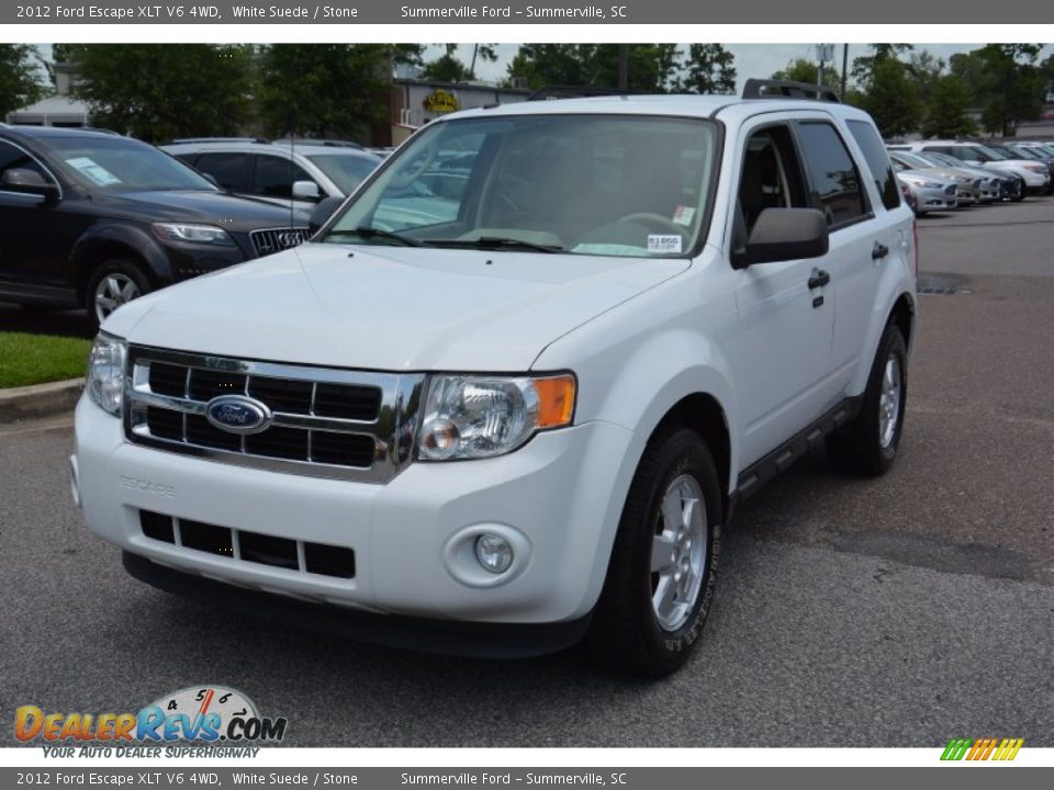 2012 Ford Escape XLT V6 4WD White Suede / Stone Photo #2