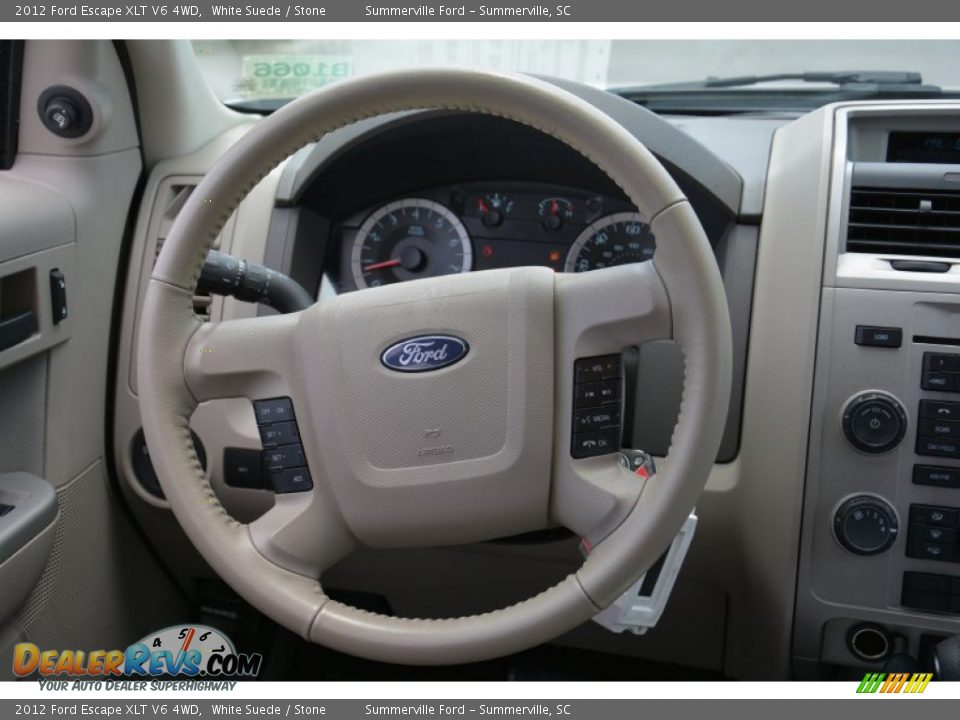 2012 Ford Escape XLT V6 4WD White Suede / Stone Photo #10