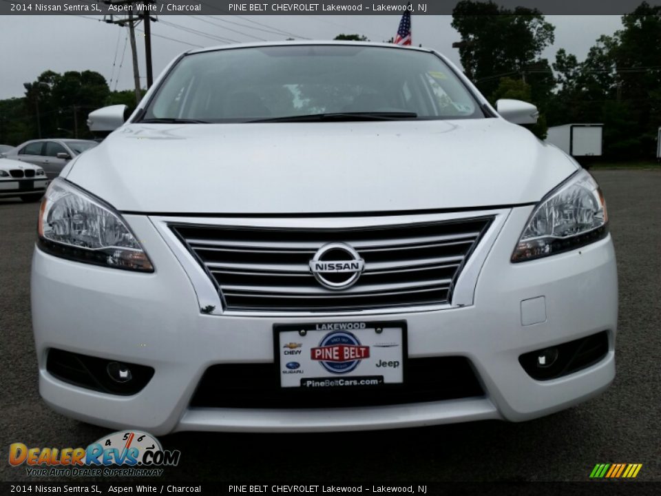 2014 Nissan Sentra SL Aspen White / Charcoal Photo #2
