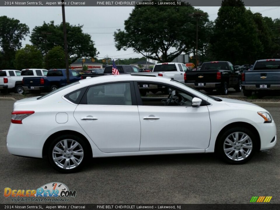 2014 Nissan Sentra SL Aspen White / Charcoal Photo #5