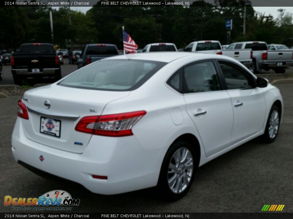 2014 Nissan Sentra SL Aspen White / Charcoal Photo #7
