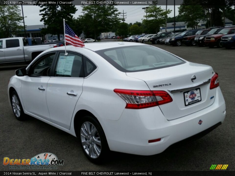 2014 Nissan Sentra SL Aspen White / Charcoal Photo #8