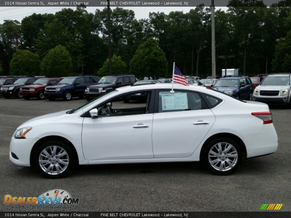 2014 Nissan Sentra SL Aspen White / Charcoal Photo #9