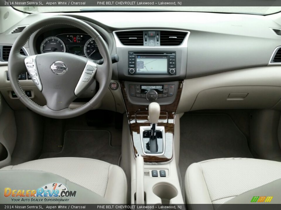 2014 Nissan Sentra SL Aspen White / Charcoal Photo #13