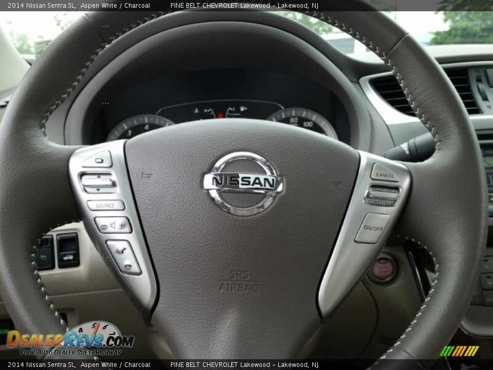 2014 Nissan Sentra SL Aspen White / Charcoal Photo #14
