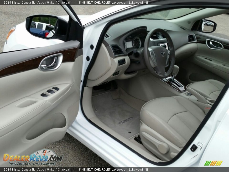 2014 Nissan Sentra SL Aspen White / Charcoal Photo #16
