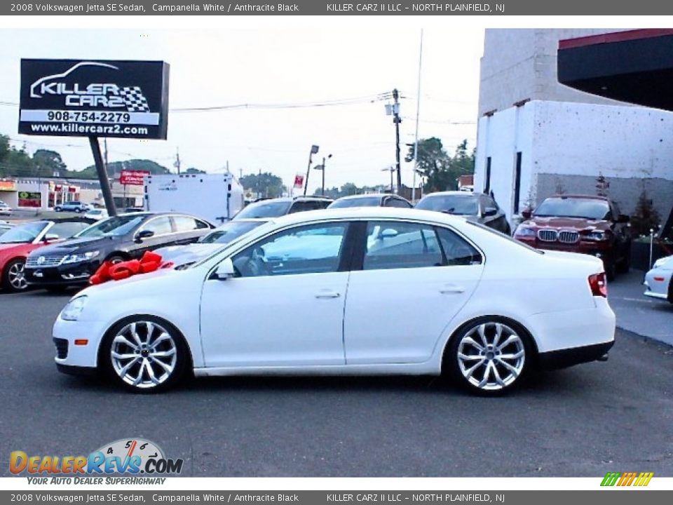 2008 Volkswagen Jetta SE Sedan Campanella White / Anthracite Black Photo #4