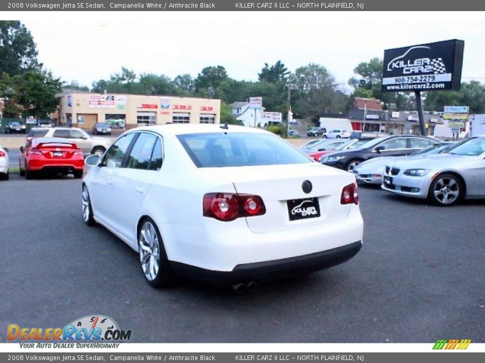 2008 Volkswagen Jetta SE Sedan Campanella White / Anthracite Black Photo #5