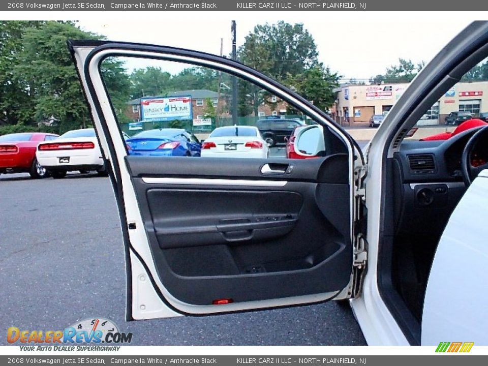 2008 Volkswagen Jetta SE Sedan Campanella White / Anthracite Black Photo #12