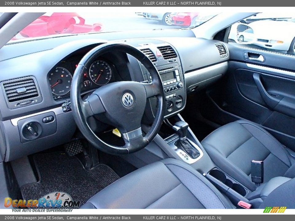 2008 Volkswagen Jetta SE Sedan Campanella White / Anthracite Black Photo #15